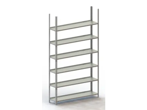 Schroefstelling Basisveld 1850x1254x304mm 6legborden 75kg Ral7035