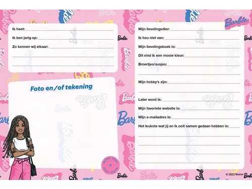 Vriendenboek Interstat Barbie