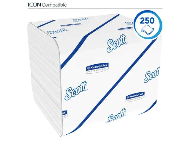 Toiletpapier Scott gevouwen tissue 2-laags 36x250stuks wit 8508