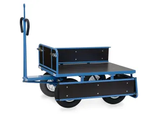 Handtrekwagen 6454PZ 750kg 1140x740mm hout polyurethaan trekoog - 3