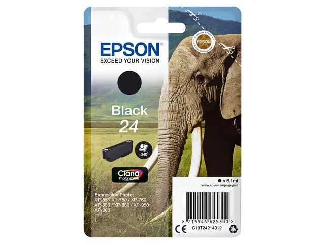 Epson 24 T2421 inktcartridge zwart