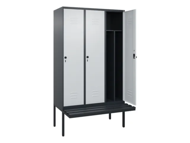 locker voor scheiding van kleding,HxBxD 2120x1200x815mm,3vak