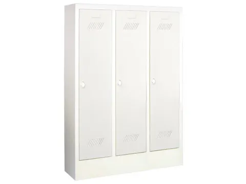 lockerkast v. kinderen,HxBxD 1300x780x300mm,3vak,RAL7035,front RAL7035