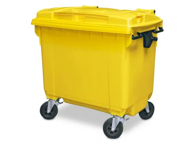 Conteneur à déchets grande capacité couvercle à charnière 660L ja