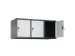 opzetkast,v. locker,3vak.,vak B 400mm,HxBxD 500x1200x500mm,vleugeldeur