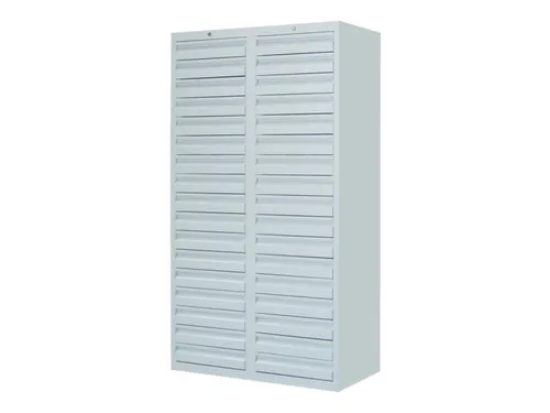 ladekast HxBxD 1800x1000x500mm 34laden RAL7035 front RAL7035