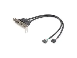 2-poorts USB A vrouwelijke low-profile Slot Plate Adapter