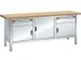 établi,HxlxP 845x2000x700mm,RAL7035,face avant RAL7035
