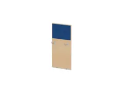 baliepaneel,v. bureau,aanbouw links,B 600mm,NE-esdoorn,BN6016-blauw