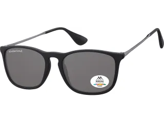 Zonnebril Montana met smoke gepolariseerd glas en metalen pootje zwart - 1