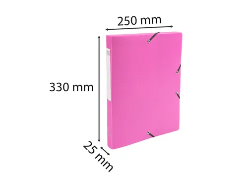Klasseerdoos PP rug 25mm A4 roze
