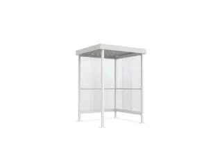 rokersoverkapping,HxBxD 2360x1720x1580mm,wanden gegolfd polycarbonaat - 3