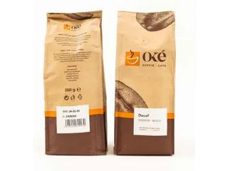 OKE Koffie gemalen koffie Decafiné zak van 250g - 2