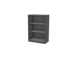 vitrinekast,HxBxD 1155x800x445mm,2xhouten vloer,3 OH,MS-donkergrijs