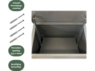 Pakketbrievenbus Zwart PB400 - 10