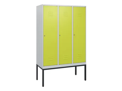 locker,HxBxD 1950x1200x500mm,3vak,vak B 400mm,cil.-slot,voetonderstel