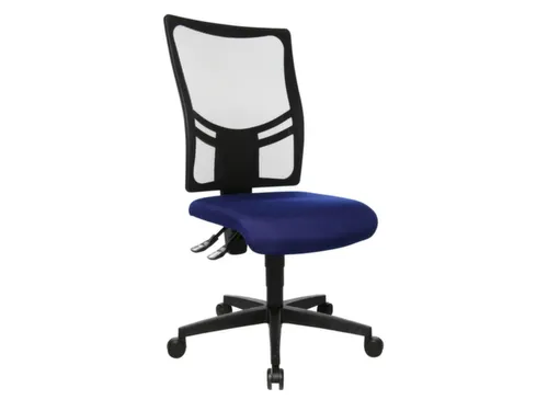 bureaustoel,permanentcontactmechanisme,zitting PP blauw