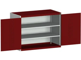 kast met geperforeerde platen,HxBxD 1000x1300x650mm,2xStalen bodem - 1