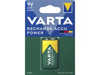 Batterij oplaadbaar Varta 9V 200mAh blister a 1 stuks - 1