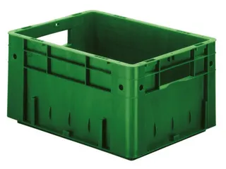Euronorm Stapelkrat 120x400x300mm 9.2l Wanden/Bodem Gesloten Groen - 1