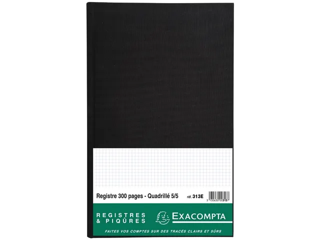 Register 36x22,5cm geruit 5x5 - genummerd - 300 blad