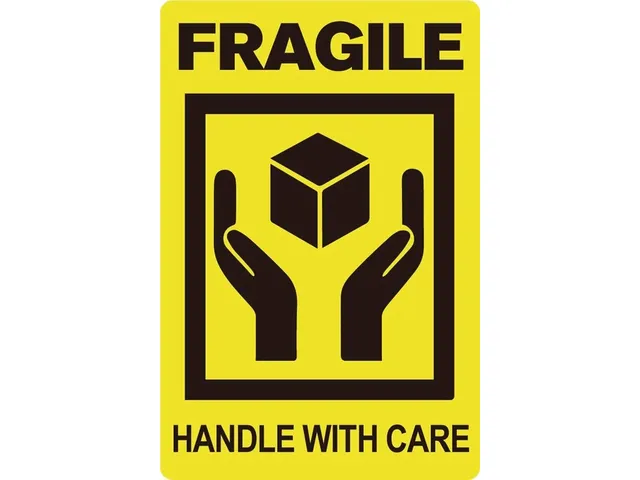 Waarschuwingsetiket fragile/handle with care 50,8mmx76,2mm 200st