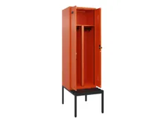 PBM-locker met bank,HxBxD 2120x600x815mm,2vak,vak B 300mm,draaigrendel