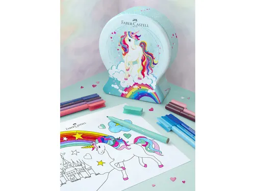 Viltstift Faber-Castell Connector Snow globe Unicorn 33 stuks assorti