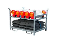 Bakenset,10Bakens M. Lampen,Voetplaten,1Opslag-/Transportpallet