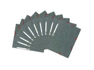 Elastomap 3 kleppen glanskarton 400g/m2 - A4-Grijs - 5