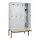 locker met bank,HxBxD 2120x1200x815mm,4vak,vak B 300mm,draaigrendel