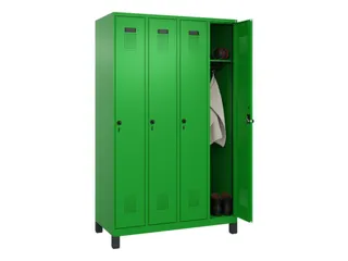 locker,HxBxD 1950x1200x500mm,4vak,vak B 300mm,draaigrendel,voeten - 1