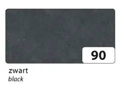 Zijdevloeipapier Folia 50x70cm 20gr nr90 zwart 5 vel