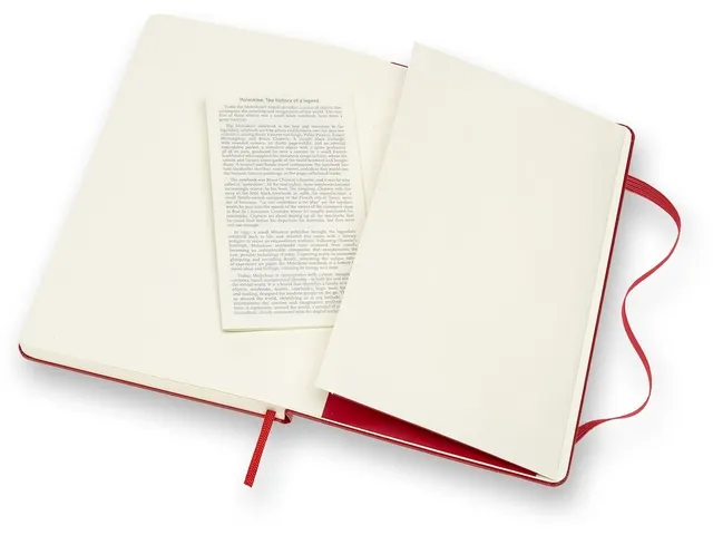Notitieboek Moleskine large 130x210mm blanco hard cover scarlet red
