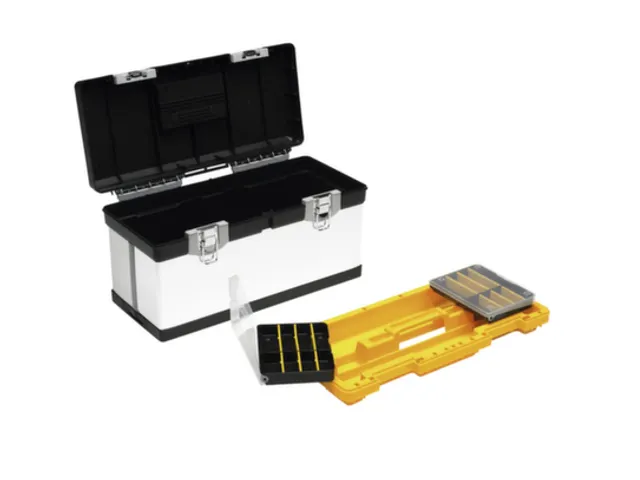 gereedschapskist,HxBxD 255x510x240mm,alu/PP