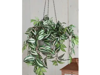 Kunstplant Mica Tradescantia hangend groen 45x25cm - 5