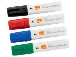 Viltstift Nobo whiteboard Glide schuin assorti 10mm 4st