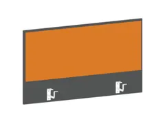 baliepaneel bureau aanbouw achter MS-donkergrijs BN3005-geel 1000mm