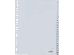 Tabbladen Kangaro A4 23-gaats G431CM 1-31 genummerd grijs PP