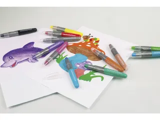 Gelkleurpotloden Eberhard Faber 12 kleuren in plastic etui - 3