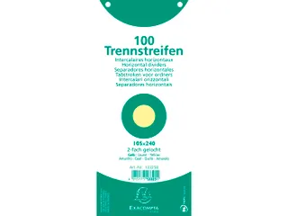 Tabstroken horiz180g perfo 105X240 geel - 3