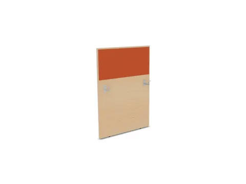 baliepaneel,v. bureau,aanbouw links,B 800mm,NE-esdoorn,BN3012-oranje