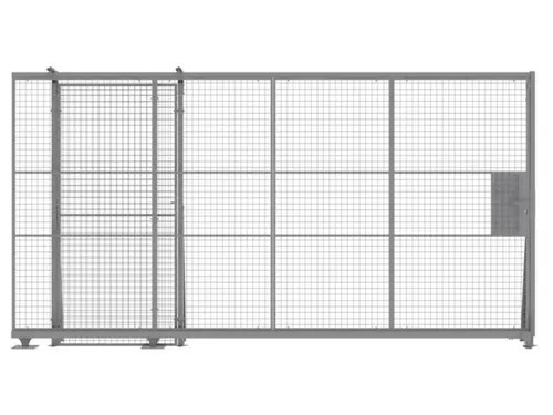 schuifdeur,v. scheidingswandsysteem,HxB 2200x900mm,cil.-slot,staal