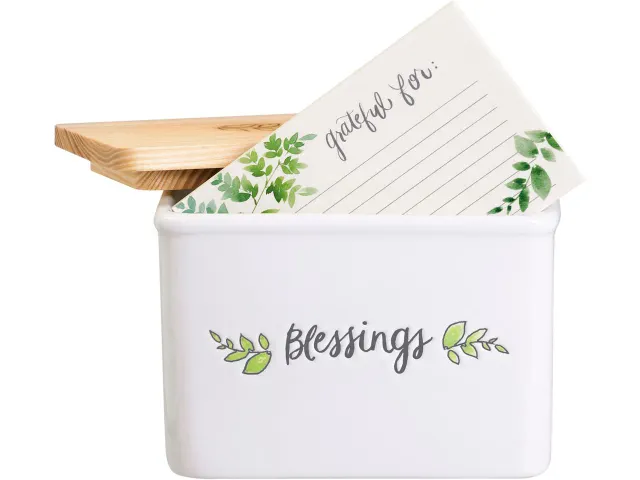 Giftset Èccolo HL receptenbox Blessing met 50 kaarten incl. deksel ho