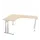 bureau in vrije vorm,HxBxD 740x1600x1400mm,vrije vorm,NE-esdoorn