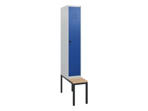 locker met bank,HxBxD 1950x300x815mm,1vak,vak B 300mm,draaigrendel