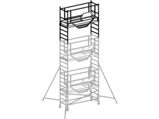 rolsteiger,1platform(s),1luik,platform BxD 2080x610mm,aluminium - 2