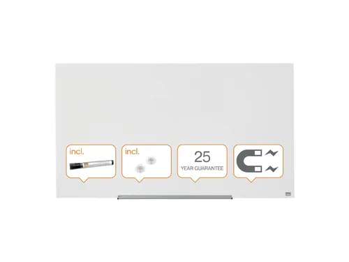 Glasbord Magnetisch Nobo Impression Pro 126x71cm briljant wit