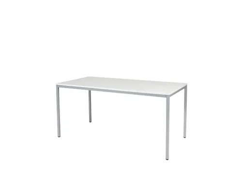 Domino Basic Tafel Vaste Hoogte 1600x800mm Wit 25mm Alu 4-Poot