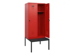 locker met bank,HxBxD 1950x800x815mm,2vak,vak B 400mm,draaigrendel